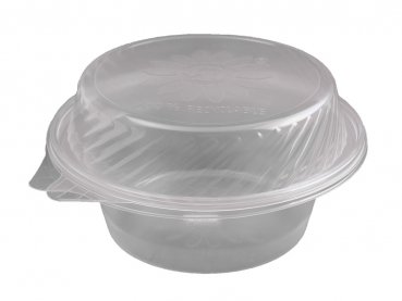 100 Stk. Salatschalen klar mit Domdeckel 2200 ml