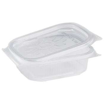 50 Stk. Feinkostbecher PP mit Deckel Ripboxx Tiny klar 200 ml 127 x 108 x 37 mm