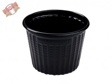500 Stk. Mehrweg-Behälter PP Reware Snack schwarz Ø 115x86 mm 520ml