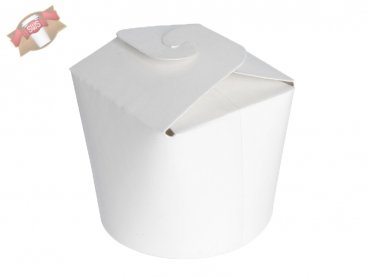 500 Stk. Bio-Minifaltbox Pommes Dönerbox Asiabox Nudelbox 70x70x65 mm weiß