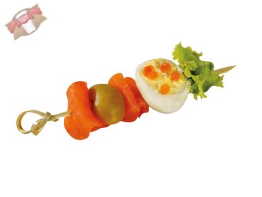 2000 Stk. Bio-Bambus Fingerfood Deko Picker Holzspieße mit Schleife 105 mm