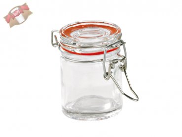 24 Stk. Mini-Einmachglas mit Deckel transparent 45x45x60 mm 45 ml