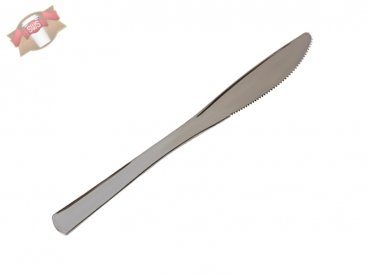 1.000 Stück Messer aus Plastik metallisiert silber 188mm