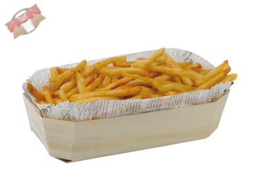 100 Stk. Bio Holz Backform Holzschale  245x115x70 mm 1200 ml 42 oz