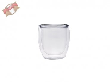 48 Stk. Doppelwändiges Glas "Borsilikatglas" Ø 55 mm H 60 mm 80 ml Bio