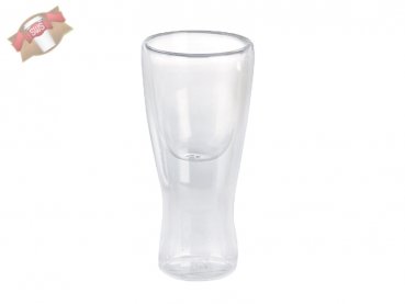 48 Stück Bio Doppelwändiges Glas "Borsilikatglas" H100mm 60ml
