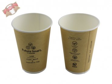2.500 Stück Kaffeebecher Coffee to go Becher braun "Futur Smart" Ø 70,3 H 93,2 mm 180 ml