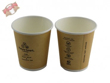 2.000 Stück Kaffeebecher Coffee to go Becher braun "Futur Smart" Ø 80 H 88 mm 200 ml