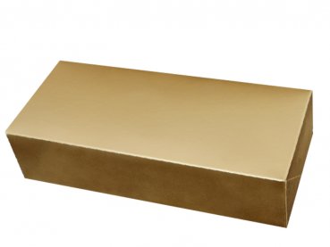 (100 Stück) Stollenkarton weiß/gold 280x120x70 mm