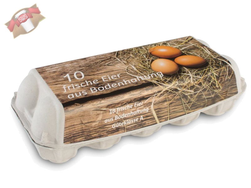 VILLCASE 5 Stück Eierkartons 6 Stück Ei Biologisch Abbaubare Fruchtfleisch-Tragebox Eier Verpackung Schutzkonservierungshalter für Home Shop 