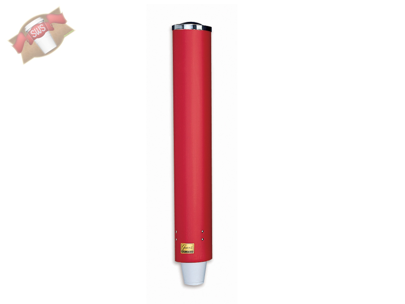 Becherspender für Papier und Plastikbecher Becher Ø85-98 mm rot C4410PRD 