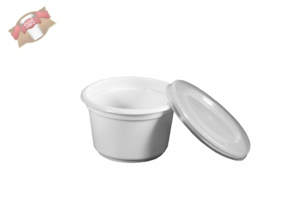 50 Stk. Feinkostbecher 30 ml Buttertöpfchen mit transp. Deckel