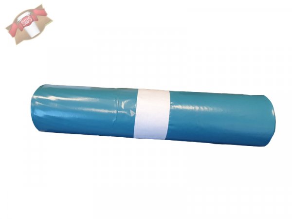 25 Stk. LDPE-Regenerat Müllsäcke 70 x 110 cm 37 my blau 120 ltr. auf Rolle