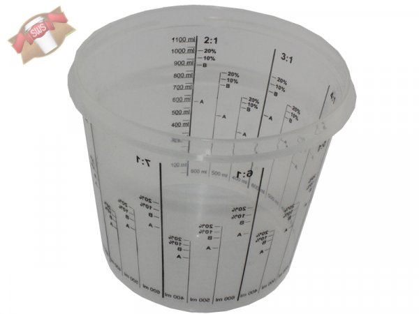 200 Stk. Mischbecher Lackmischbecher Farbmischbecher PP 1.400 ml