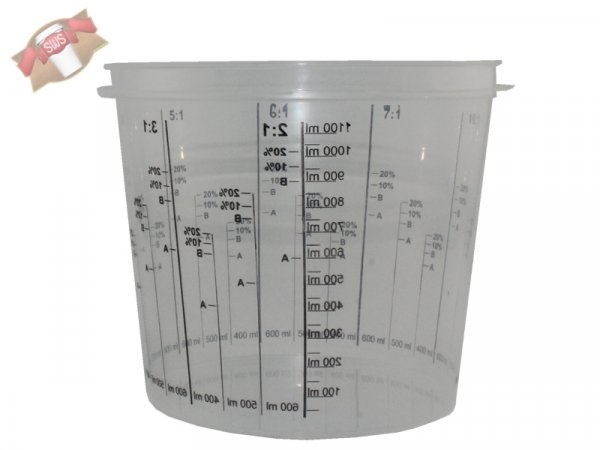 200 Stk. Mischbecher Lackmischbecher Farbmischbecher PP 1.400 ml