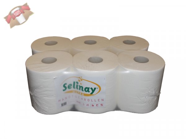1x6 Rollen Handtuchpapier Handtuchrolle 2-lagig 20cm x 150 lfm.