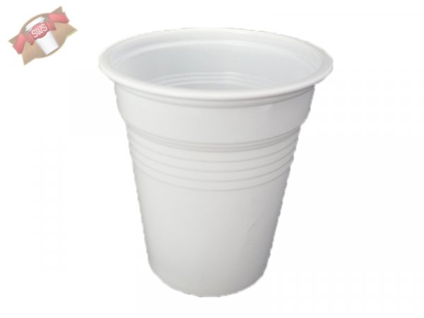 100 Stk. Ausschankbecher Trinkbecher Laborbecher 0,1  ltr. weiß
