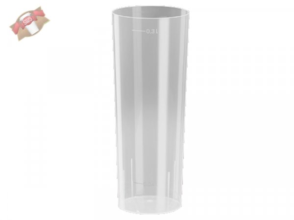 10 Stk. Longdrinkglas Partyglas Cocktailglas 300 ml PP klar