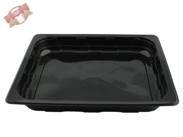 192 Stk. Menüschale Siegelschale Mapschale 1/2 GN schwarz 2500 ml PP