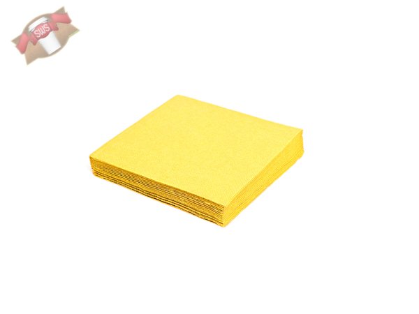 250 Stk. Servietten 24x24 cm 2-lagig 1/4 Falz gelb