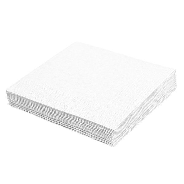 250 Stk. Servietten 2-lagig 24x24 cm 1/4 Falz weiß