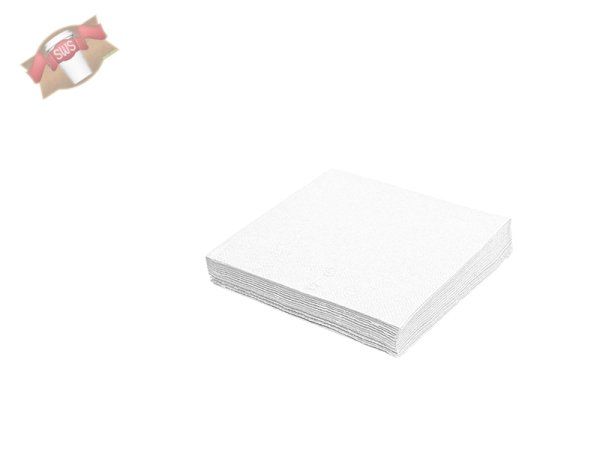 250 Stk. Servietten 2-lagig 24x24 cm 1/4 Falz weiß