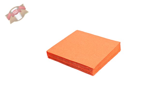 250 Stück Servietten 24 x 24 cm 1/4 Falz 2-lagig orange