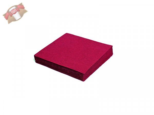 250 Stück Servietten 24 x 24 cm 1/4 Falz 2-lagig bordeaux