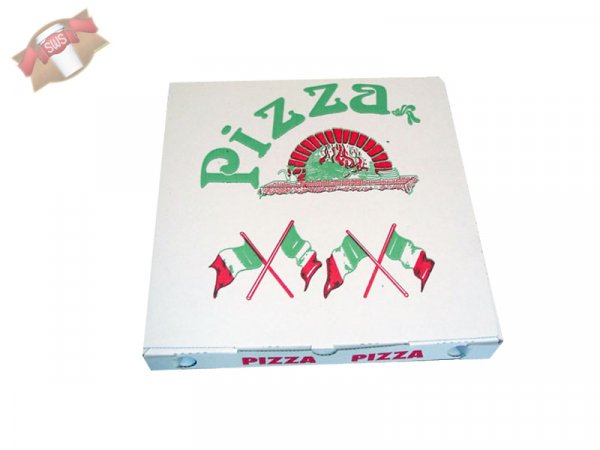 200 Stk. Pizzakartons Pizzaschachteln 28 cm Fahne