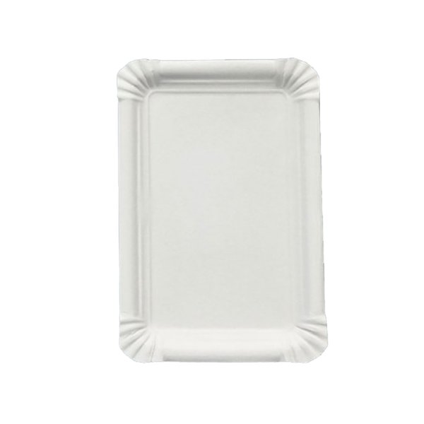 250 Stk. Pappteller Kuchenteller eckig 13x20 cm Frischfaser