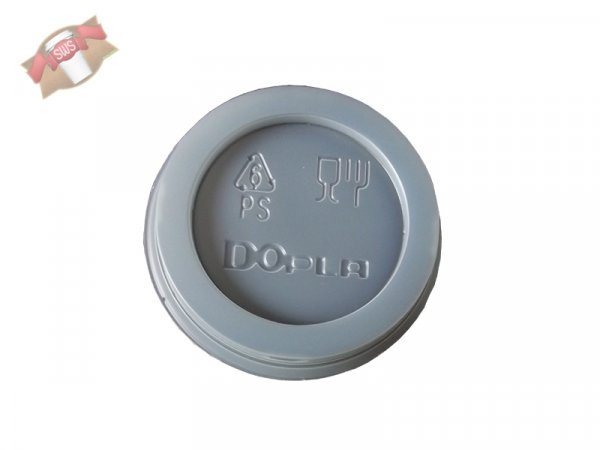 100 Stk. PS-Deckel, flach, geschlossen Ø 56 mm