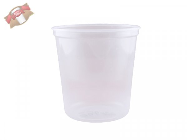 50 Stk. Becher Plastikbecher Einwegbecher und Deckel 1 l klar