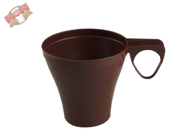 40 Stk. Espressotassen mit Henkel Kaffeetasse braun 80 ml