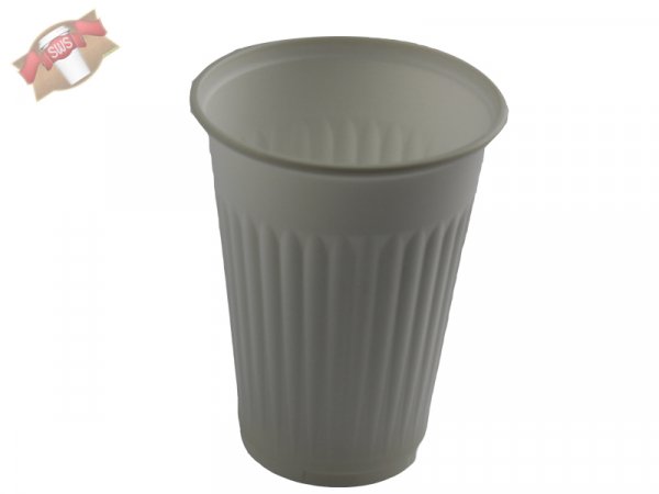 50 Stk. Bio-Automatenbecher 180 ml weiß Thermobecher Kaffeebecher aus CPLA