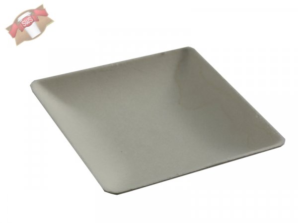 100 Stk. Zuckerrohr Teller Bio-Einwegteller quadratisch 65x65 mm