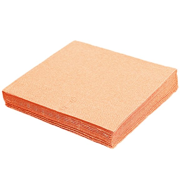 100 Stk. Servietten 33 x 33 cm 1-lagig 1/4 Falz apricot