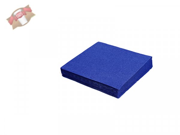 250 Stk. Servietten 33x33 cm 3-lagig 1/4 Falz dunkelblau