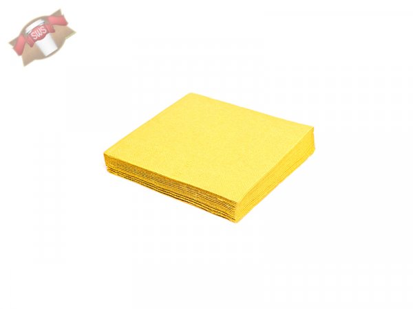 250 Stück Servietten 33 x 33 cm 1/4 Falz 3-lagig gelb