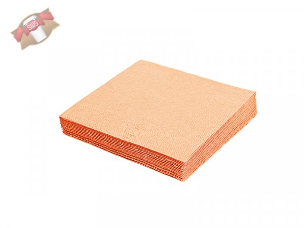 250 Stk. Servietten 33x33 cm 3-lagig 1/4 apricot