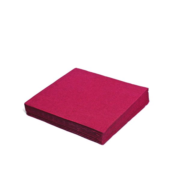 250 Stk. Servietten Tafelservietten 33 x 33 cm 1/4 Falz 3-lagig Weinrot