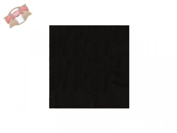 200 Stk. Servietten 33 x 33 cm 1/4 Falz 2-lagig schwarz