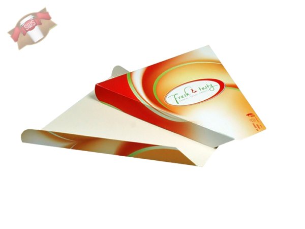 250 Stk. Pizza - Slice Karton "Fresh & Tasty" 172x180 mm