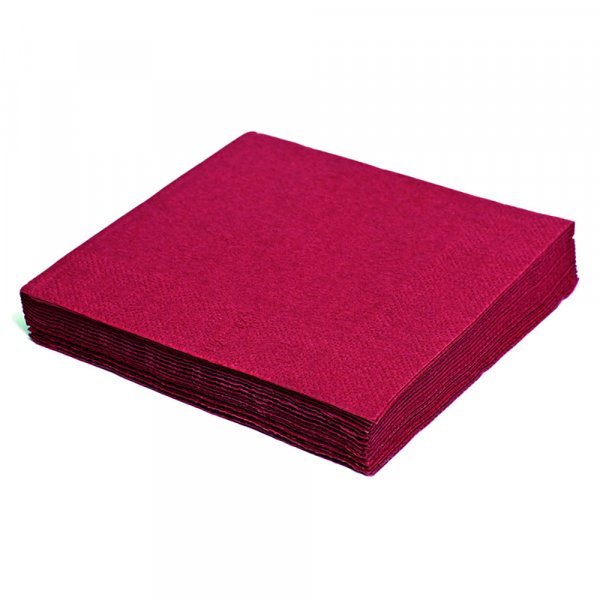 250 Stk. Servietten 40x40 cm 1/4 Falz 3-lagig bordeaux rot