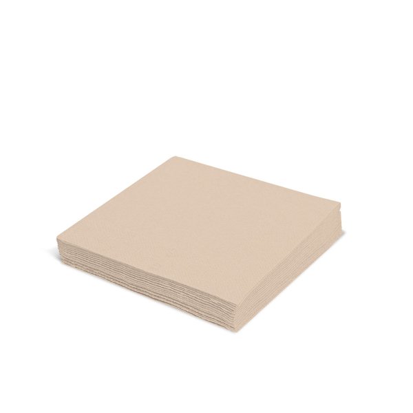 250 Stk. Servietten Tafelservietten 40 x 40 cm 1/4 Falz 3-lagig natur braun