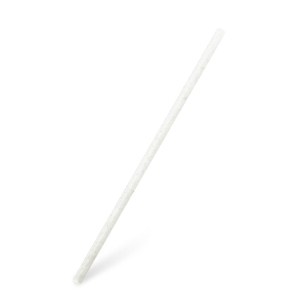 100 Stk. Trinkhalm 100% Biomaterial weiß `JUMBO` Ø 8 mm x 25 cm