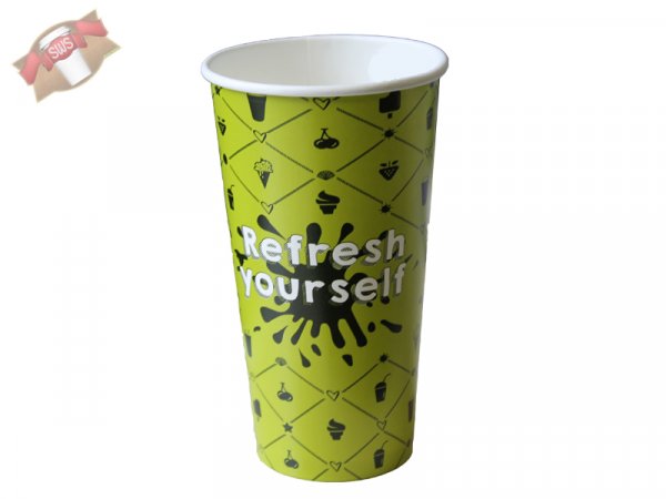 50 Stk. Milchshakebecher Shake to go 0,5L Pappbecher Hartpapier Becher