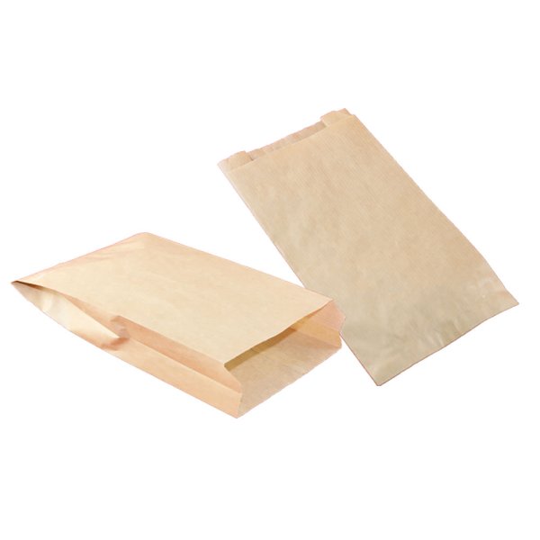 500 Stk. Bäckerfaltenbeutel Papierfaltenbeutel braun 14+7x29 cm