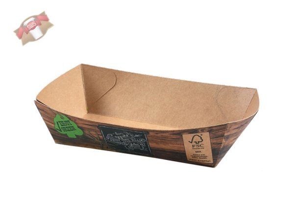 1.000 Stk. Schale Snackschale enjoy green 155x90x42 mm Kraftpapier
