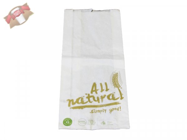 1000 Stk. Bäckerfaltenbeutel Brötchentüte 438 weiß All natural