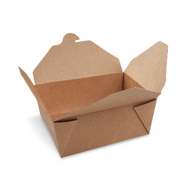 50 Stk. Faltbox Food box FSC Mix/PE fettdicht kraft M 151x120x65 mm 1300 ml